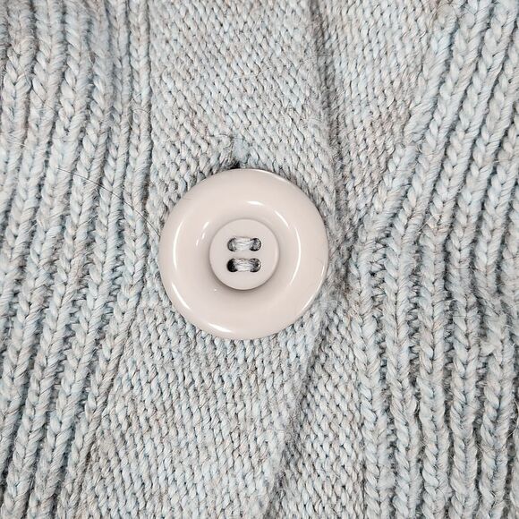 ☔️🔸️BCBGMaxAzria Blue Variegated Alpaca Single Button Cardigan Sweater Large - Picture 6 of 12